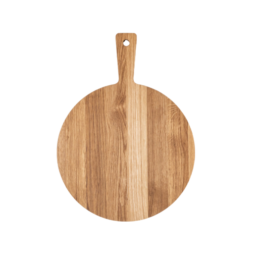 Eiken Serveerboard met handel rond 395x290x20MM | Borrelplank