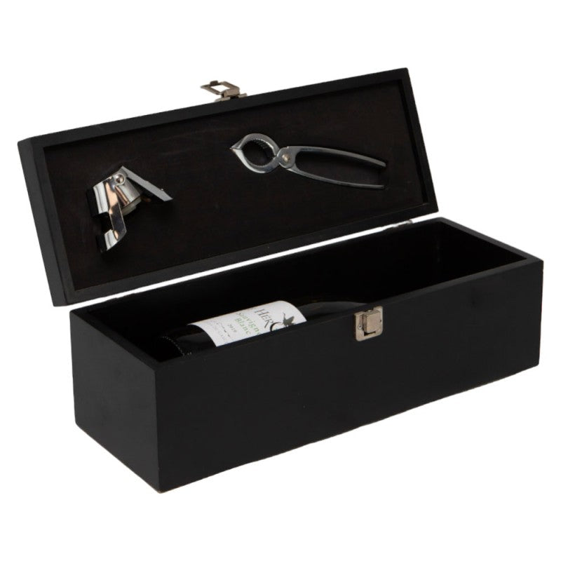Champagnetui met accessoires - Hout