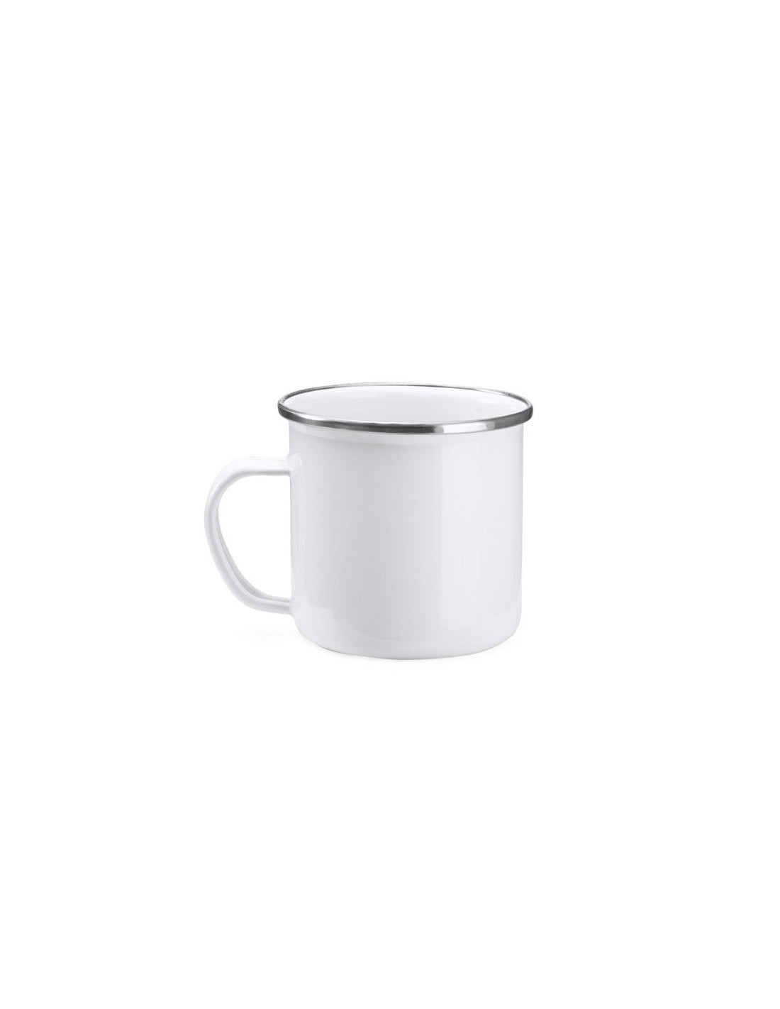 Metalen vintage mok 380ML - Wit