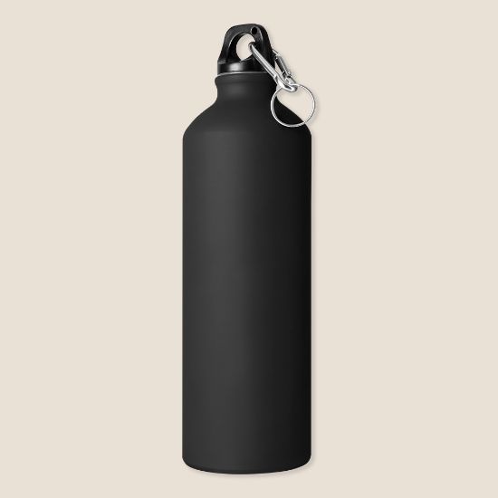 Aluminium fles 750 ml - Zwart