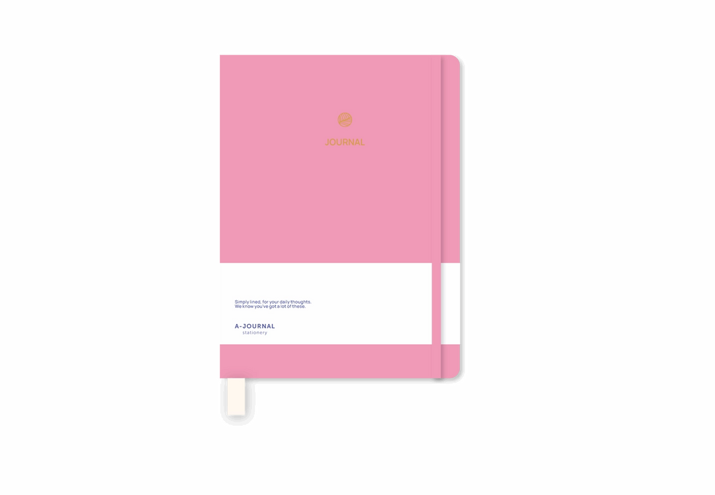 Journal Notitieboek A5 - Schrijflijnen -  Roze
