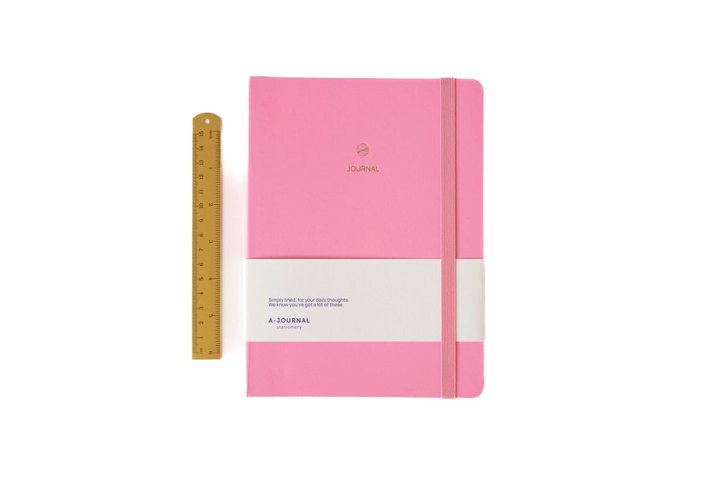 Journal Notitieboek A5 - Schrijflijnen -  Roze