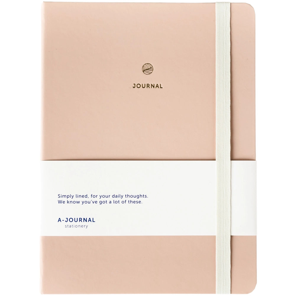 Journal Notitieboek A5 - Schrijflijnen - Beige