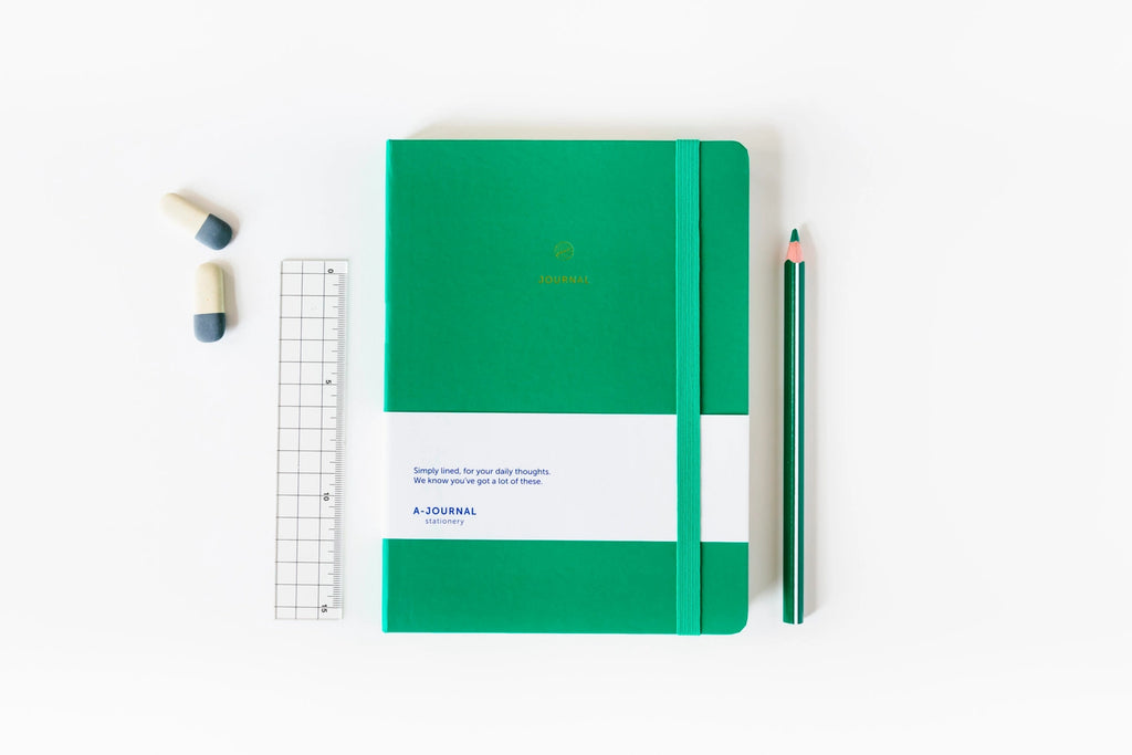 Journal Notitieboek A5 - Schrijflijnen -  Groen