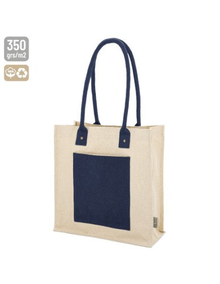 Canvas tas katoen met zak - Beige