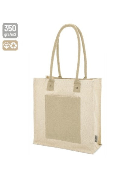 Canvas tas katoen met zak - Beige