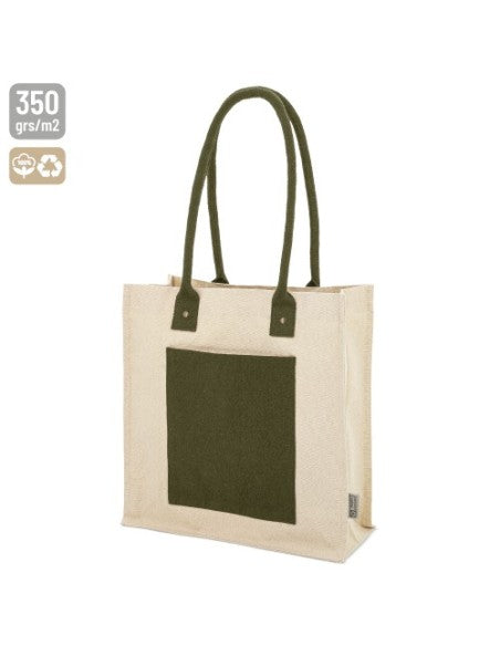 Canvas tas katoen met zak - Beige