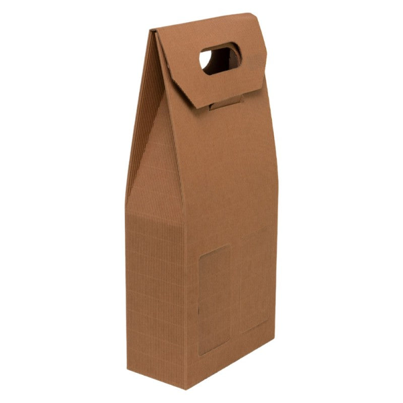 Kraft doos Relief- 2 flessen
