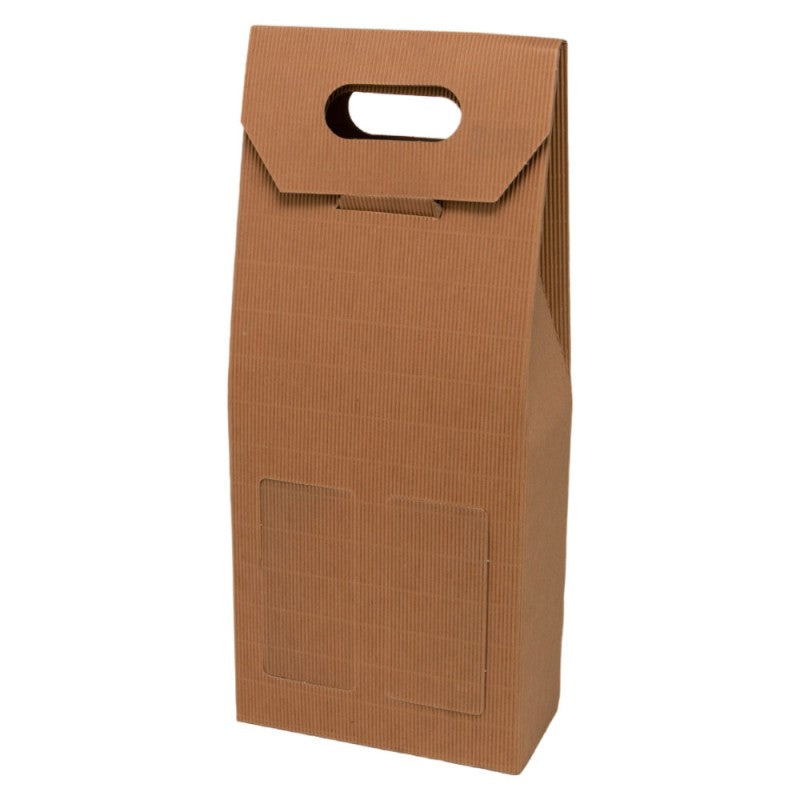 Kraft doos Relief- 2 flessen