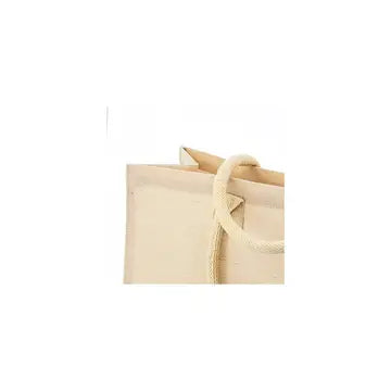 Jute tas korte handvatten - Beige