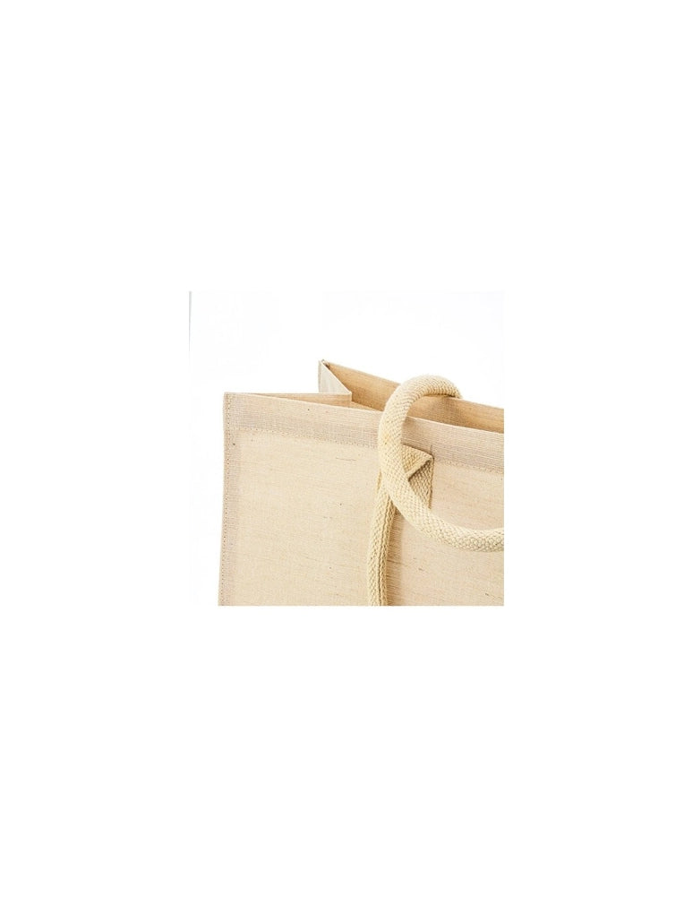Jute tas korte handvatten - Beige