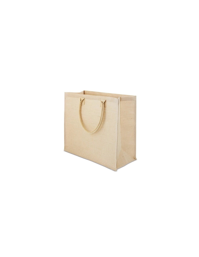 Jute tas korte handvatten - Beige