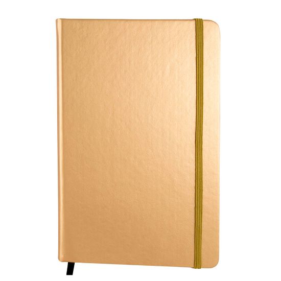 Notitieboek A5  - metallic gouden PU-kaft