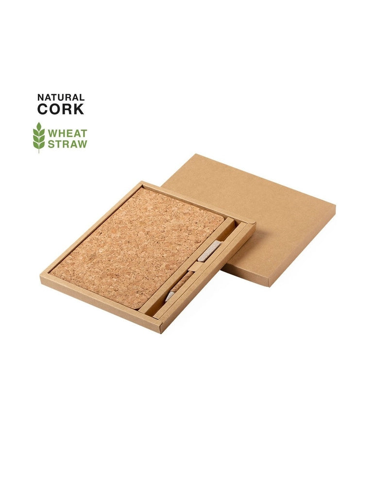Notitieboek A5 en pen set - kurk