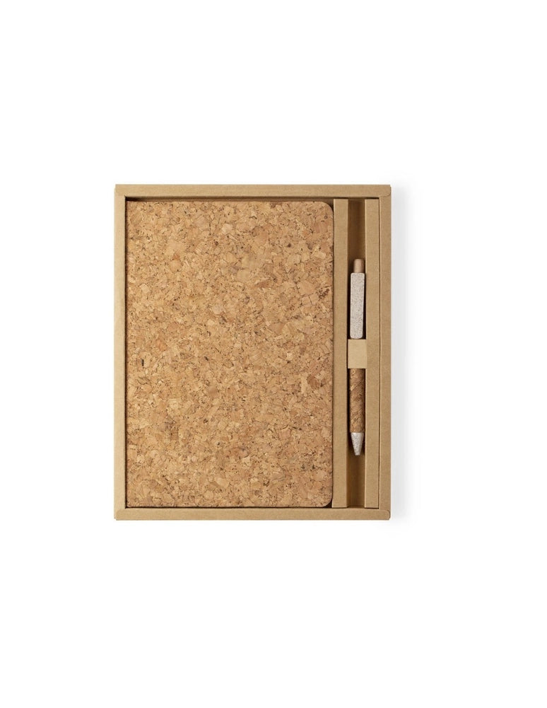 Notitieboek A5 en pen set - kurk