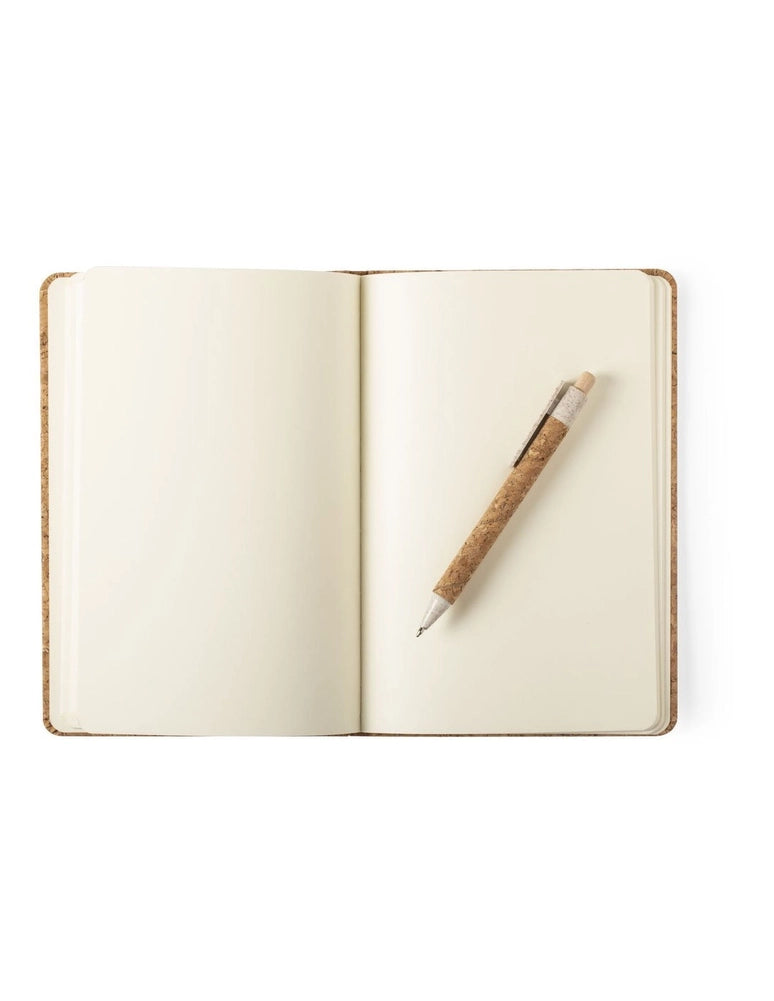 Notitieboek A5 en pen set - kurk