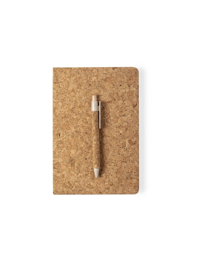 Notitieboek A5 en pen set - kurk