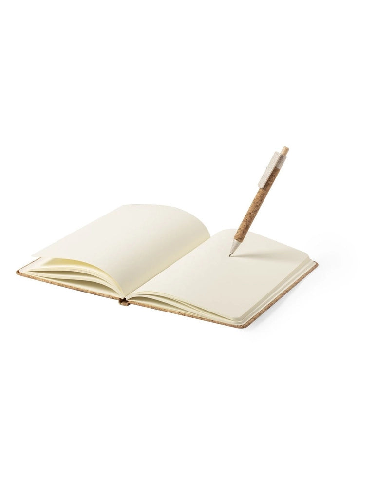 Notitieboek A5 en pen set - kurk
