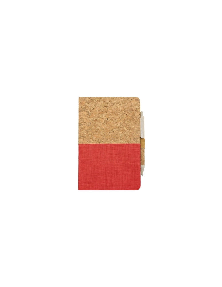 Notitieboek A5 - Kurk / Paars stof