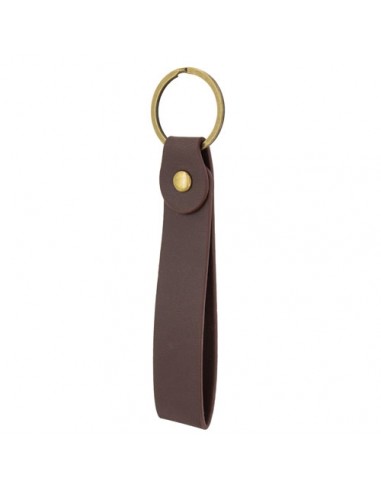 Sleutelhanger met lasergravure personalisatie - Bruin