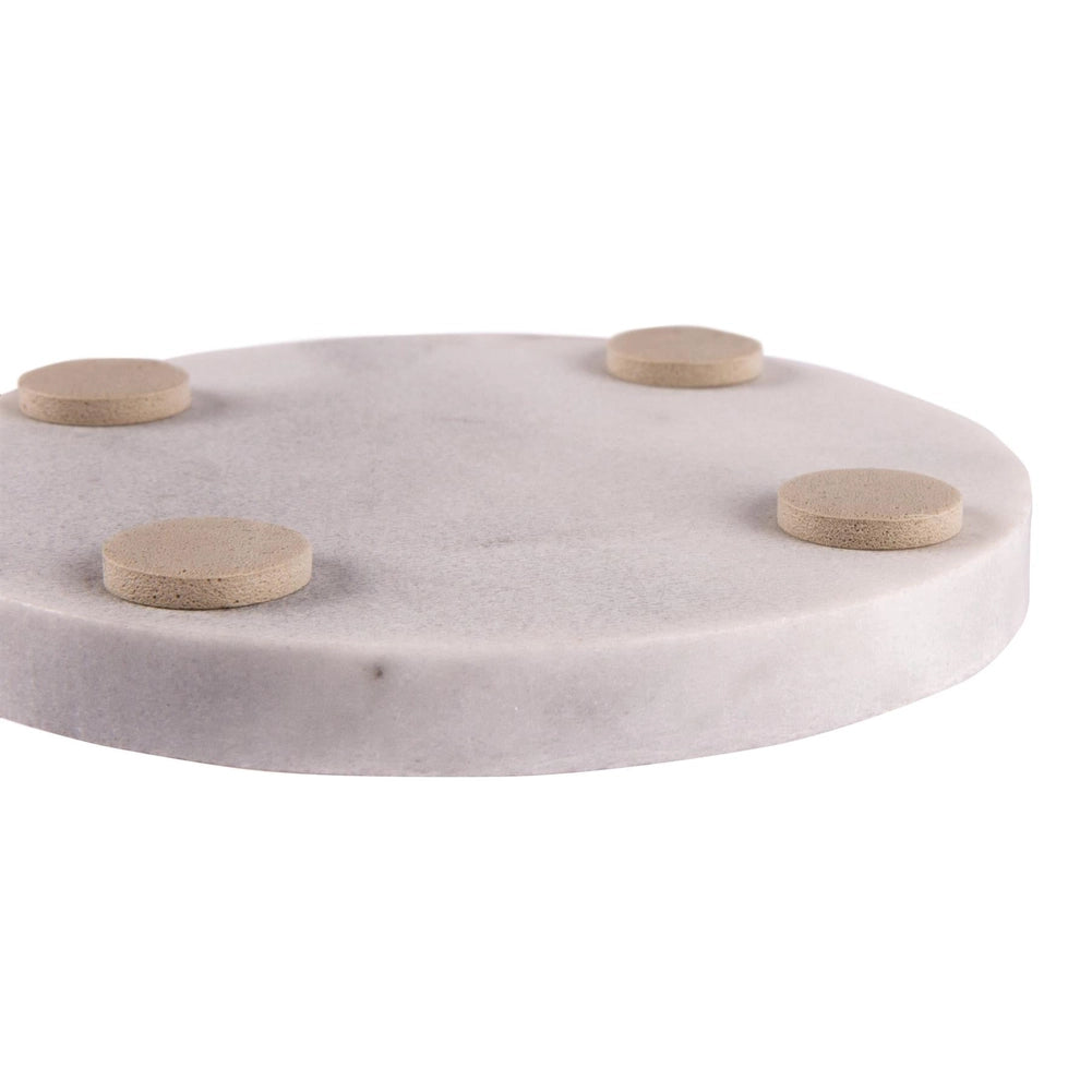 Ronde marmeren onderzetter - 10 cm