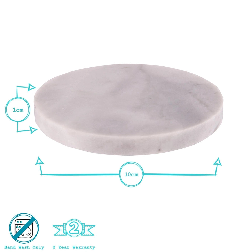 Ronde marmeren onderzetter - 10 cm