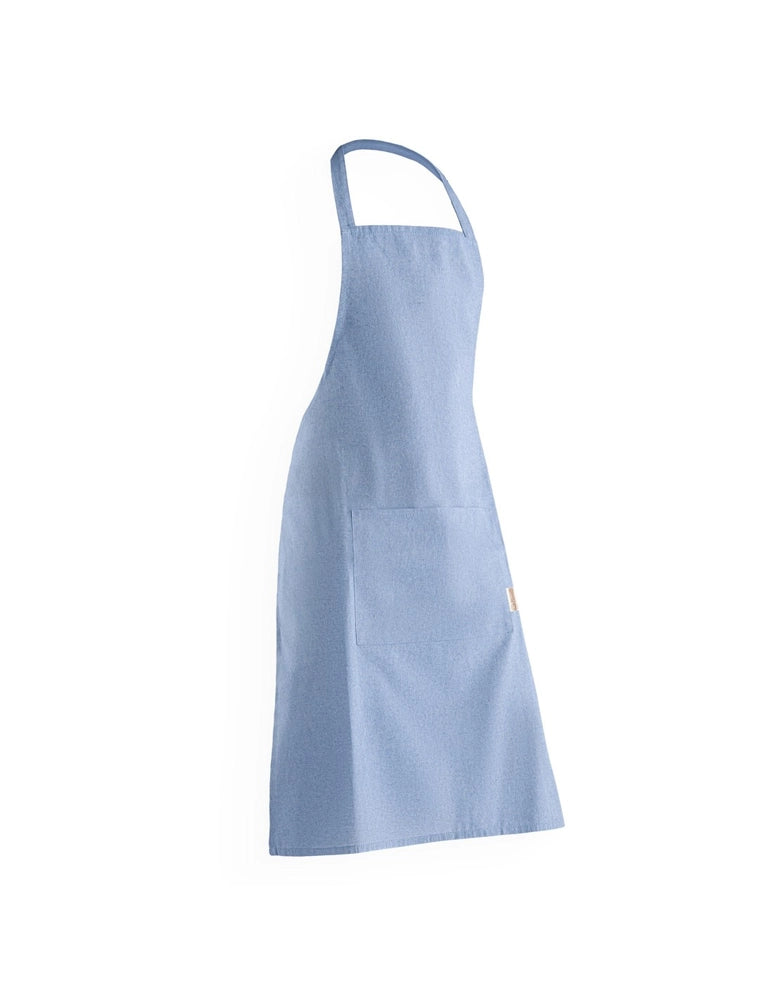 Schort van gerecycled katoen met gemêleerde afwerking