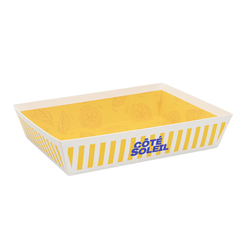 Kartonnen mand 36 x 27 x 7 cm - Wit/ Geel