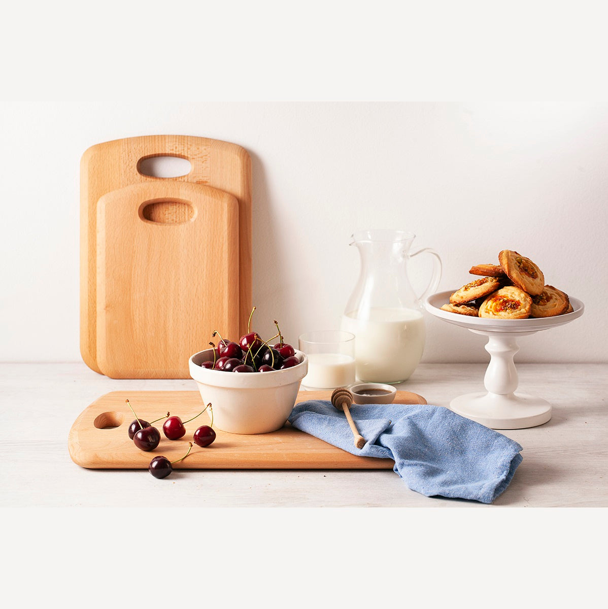 Beukenhout Serveerboard met inkeping 340x240x20MM | Borrelplank