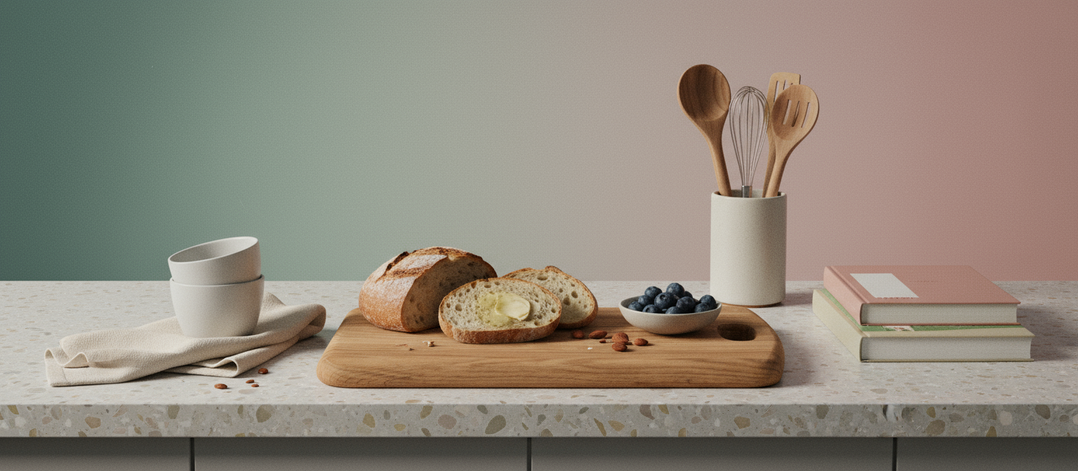 Eiken Serveerboard met handel 280x200x20MM | Borrelplank