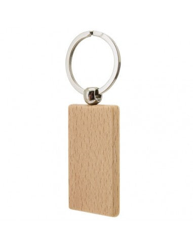 Sleutelhanger rechthoek - Hout