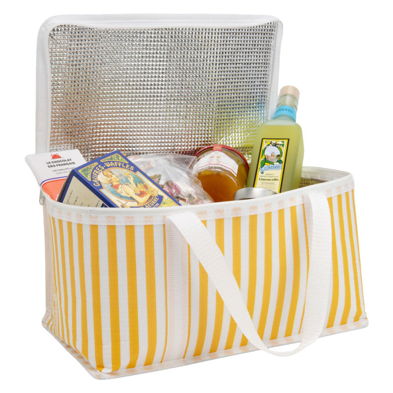 Koeltas 36 x 20 x 20 cm -Wit/Geel
