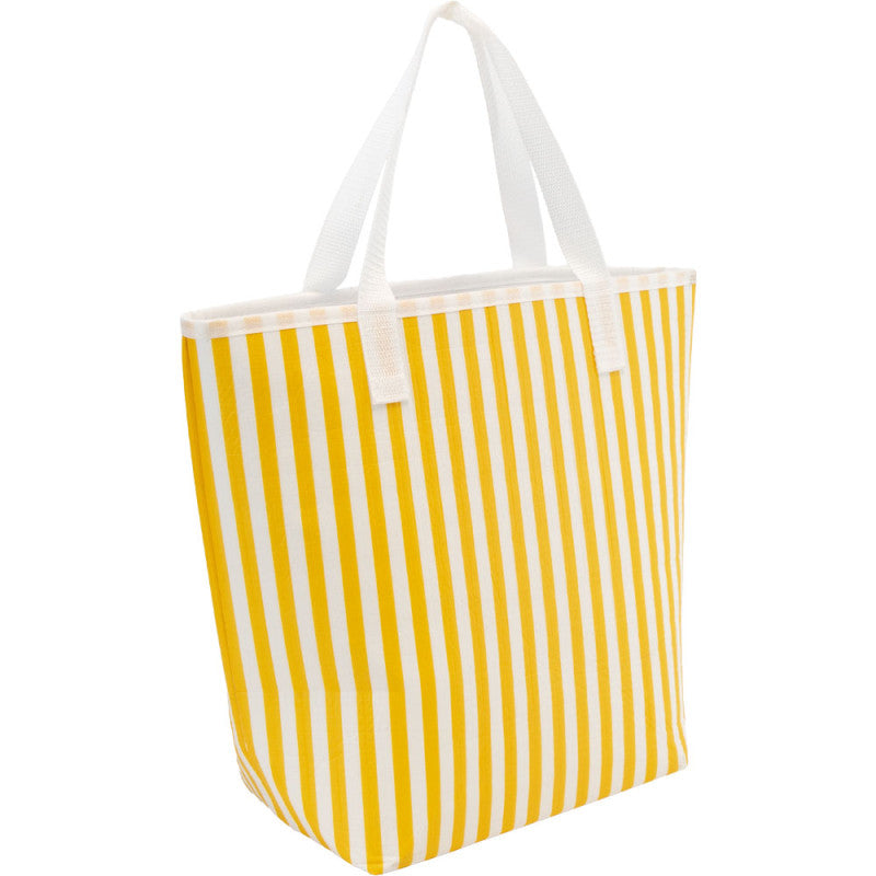 Draagtas met rits  41 x 17 x 34 cm - Wit/Geel